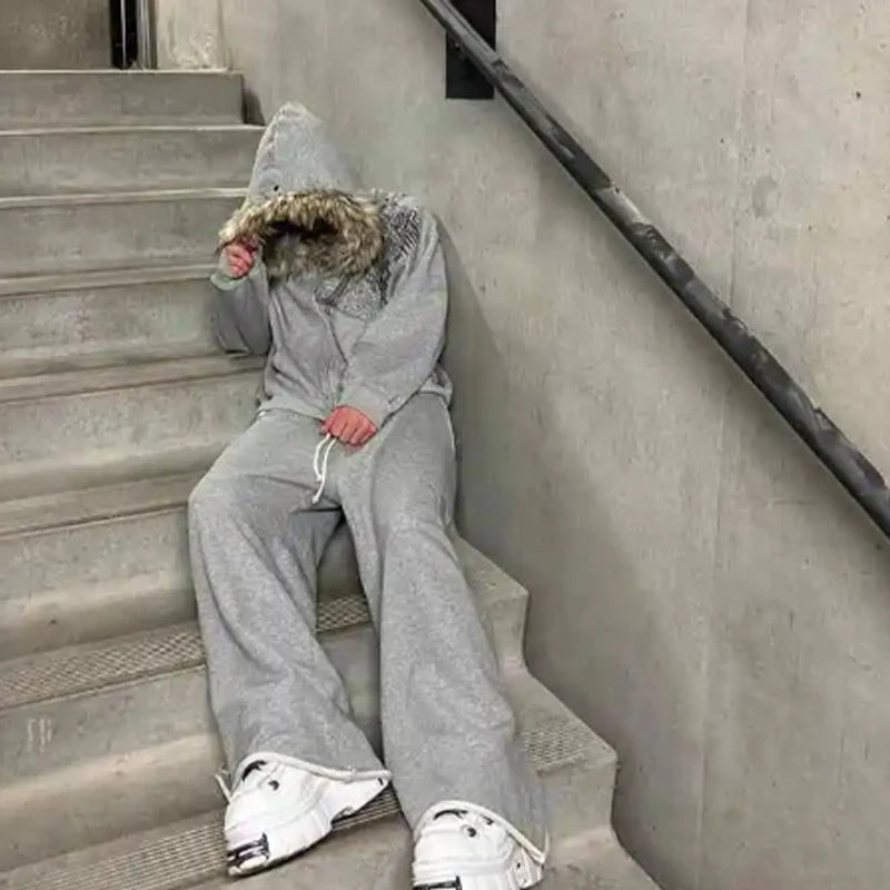 MadeForStyle Y2K Unisex Zip-Up Hoodie – Thick Fleece Sweatshirt Jacket for Autumn & Winter